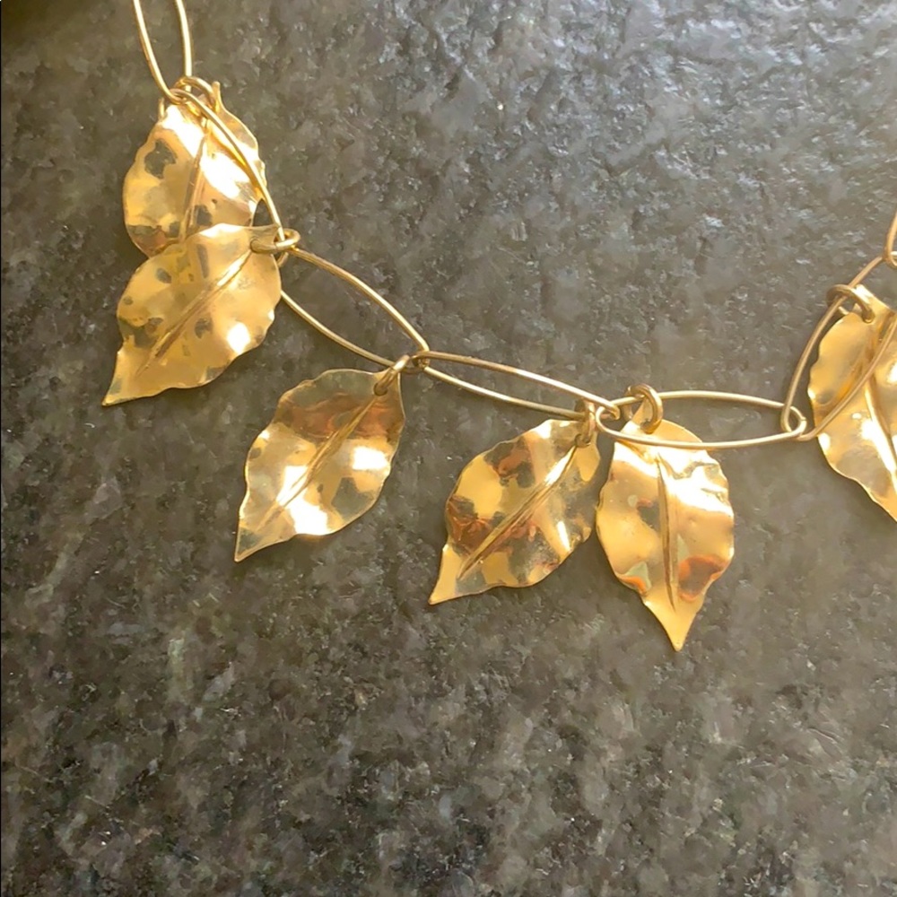 Gold leaf necklace